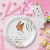チキンベビーシャワー ペーパープレート (パーティー)