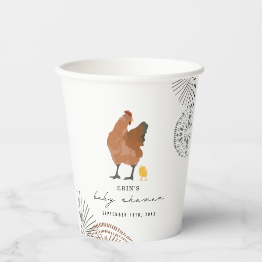 チキンベビーシャワー 紙コップ (正面)