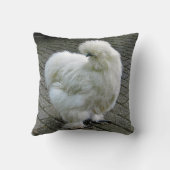 チキンホワイトシルキーの写真 クッション (裏面)