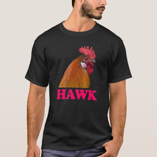 チキンホーク混乱いたずらミーム大人のユーモア Tシャツ (正面)