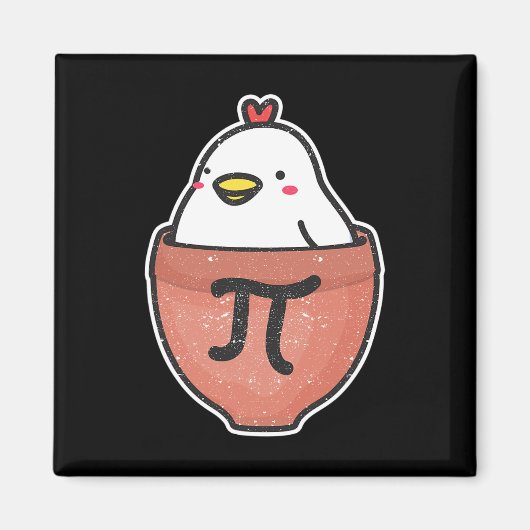 チキンポットパイおもしろいデイ先生数学 マグネット (正面)