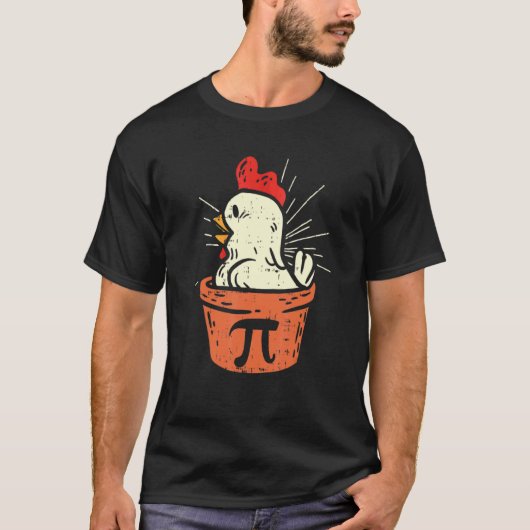 チキンポットパイの日パイ数学オタク 3.14 Tシャツ (正面)