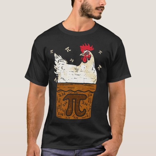 チキンポットパイの日 男性 女性 子供 数学 Tシャツ (正面)