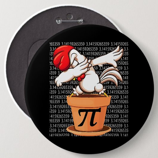 チキンポットパイシャツパイ日2023おもしろい数学3 14 M 缶バッジ (正面&裏面)