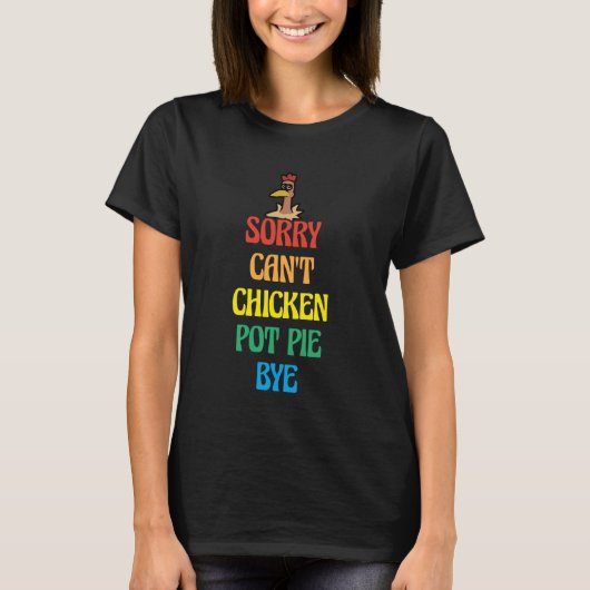 チキンポットパイラバーおもしろいことわざ農家チキン Tシャツ (正面)