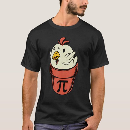 チキンポットパイ 円周率の日 数学の学生 教師 パン Tシャツ (正面)