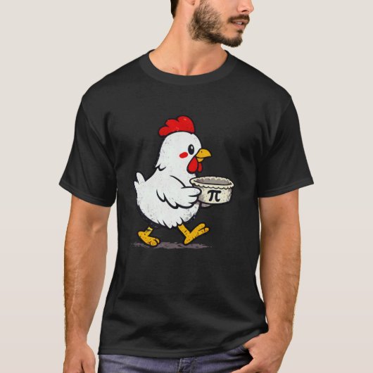 チキンポットパイ 楽しい円周率の日 Tシャツ (正面)