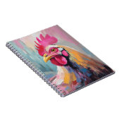 チキンポートレートモダン抽象芸術 ノートブック (右側)