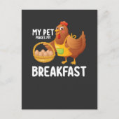 チキンマイペットが朝食を作る インビテーションポストカード (正面)
