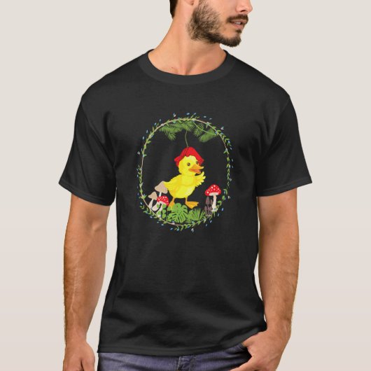 チキンマッシュルーム ナチュラルコア ファームコア Tシャツ (正面)