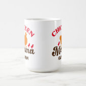 チキンママおもしろいかわいい母の日のプレゼント コーヒーマグカップ (中央)