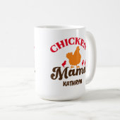 チキンママおもしろいかわいい母の日のプレゼント コーヒーマグカップ (正面右)