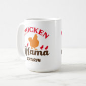 チキンママおもしろいかわいい母の日のプレゼント コーヒーマグカップ (正面左)