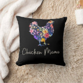 チキンママヘンフラワーズ農家カワイイチキン クッション (ブランケット)