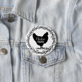 チキンママ装飾リース 缶バッジ (インサイチュ)