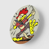 チキンマンガの丸い時計 ラウンド壁時計 (傾斜)