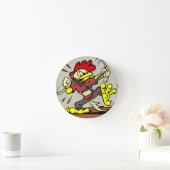 チキンマンガの丸い時計 ラウンド壁時計 (ホーム)