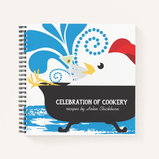 チキンマーティーニ個人クックブックレシピ手帳 ノートブック (正面)