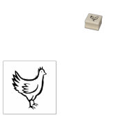 チキンミールスタンプ結婚DIYの供給素朴スタイル ラバースタンプ (押印)