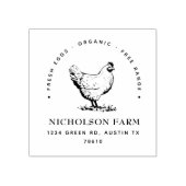 チキンモダン差出人住所スタンプ ラバースタンプ (インプリント)