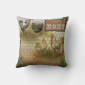 チキンヤードホームスイートホームヴィンテージ クッション (裏面)