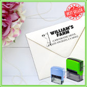 チキンユニークファームファミリービジネス差出人住所 セルフインキングスタンプ