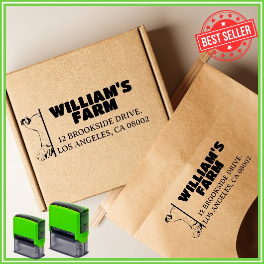 チキンユニークファームファミリービジネス差出人住所 セルフインキングスタンプ