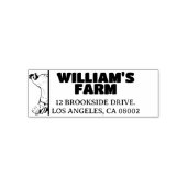 チキンユニークファームファミリービジネス差出人住所 セルフインキングスタンプ (デザイン)