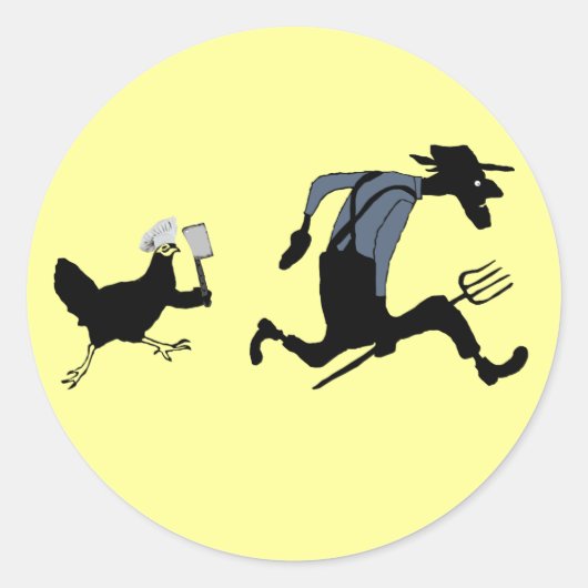 チキンユニーク ラウンドシール (正面)