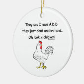 チキンユーモアの追加 セラミックオーナメント (左)