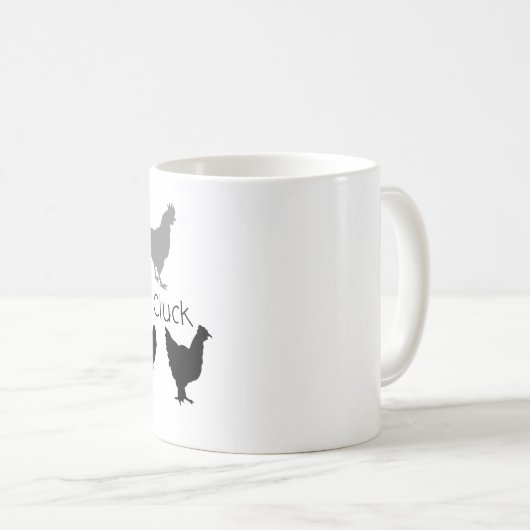 チキンユーモア:何the Fuster Clack?? コーヒーマグカップ (正面右)