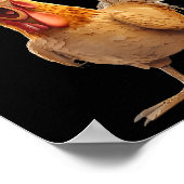 チキンユーモアF-caw-fシャツ不適切引用文Ro ポスター (角)