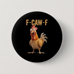 チキンユーモアF-caw-fシャツ不適切引用文Ro 缶バッジ