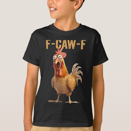 チキンユーモアF-caw-fシャツ不適切引用文Ro Tシャツ (正面)