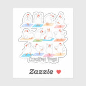 チキンヨガビニールステッカー シール (シート)