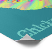 チキンラップのおもしろい肉フリービーガン音楽動物アート ポスター (角)