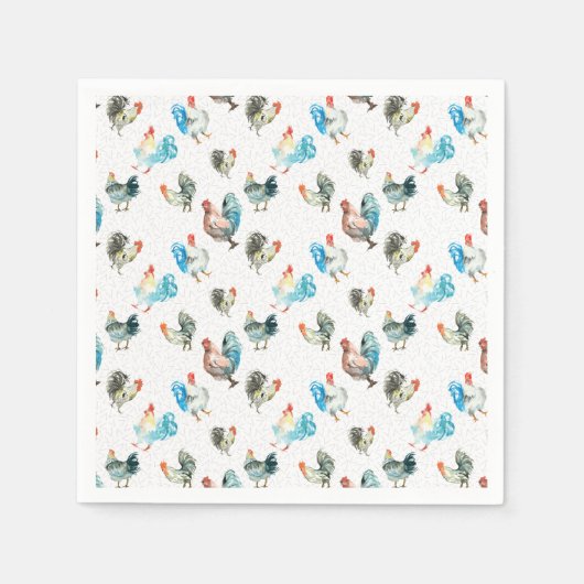 チキンラバーカントリー鶏 スタンダードカクテルナプキン (正面)