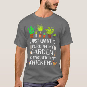 チキンラバーガーデニングおもしろいガーデナー農業 Tシャツ