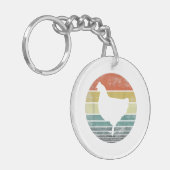 チキンラバーギフトおもしろい農家レトロヴィンテージFar キーホルダー (正面左)