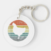 チキンラバーギフトおもしろい農家レトロヴィンテージFar キーホルダー (裏面)