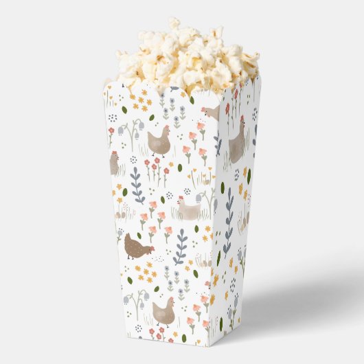 チキンラバーベビーシャワー誕生日パーティー フェイバーボックス (はじけた状態)