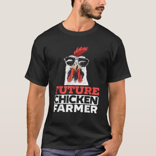 チキンラバー農家の未来チキン農業 Tシャツ (正面)