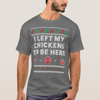 チキンラバー醜いクリスマスチキン農家 Tシャツ