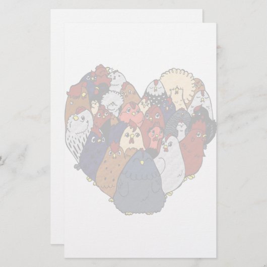 チキンラブ 便箋 (正面/裏面)