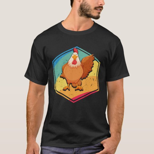 チキンレトロスタイル Tシャツ (正面)