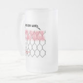 チキンワイヤーすり付きビールマグ フロストグラスビールジョッキ (正面左)