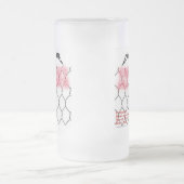 チキンワイヤーすり付きビールマグ フロストグラスビールジョッキ (中央)