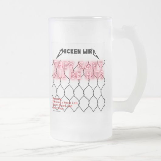 チキンワイヤーすり付きビールマグ フロストグラスビールジョッキ (右)