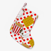 チキンワッフルクリスマスクリスマスストッキング スモールクリスマスストッキング (正面 (吊り時))
