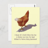 チキン交差点おもしろい路::アートワーク ポストカード (正面/裏面)